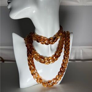 NEW Elegant Gold and Brown Chain straps or Necklace